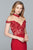 s10004 Embroidered Illusion High Sheath Dress
