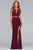 s10009 Cap Sleeve Multi-Cutout Jeweled Gown