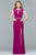 s10009 Cap Sleeve Multi-Cutout Jeweled Gown