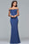 s10010 Off-Shoulder Matte Satin Sheath Gown