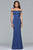s10010 Off-Shoulder Matte Satin Sheath Gown