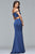 s10010 Off-Shoulder Matte Satin Sheath Gown