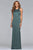 s10011 Matte Satin Cutout Sheath Gown