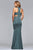 s10011 Matte Satin Cutout Sheath Gown