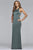 s10011 Matte Satin Cutout Sheath Gown