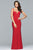 S10016 Double Strap Corset Lace Up Back Sheath Dress