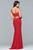 S10016 Double Strap Corset Lace Up Back Sheath Dress