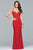 S10016 Double Strap Corset Lace Up Back Sheath Dress