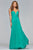 s10024 Plunging Sweetheart Ruched Gown