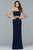 s10027 Beaded Straight Jersey Sheath Dress