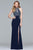 s10028 Beaded Halter Jersey Sheath Dress