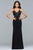 s10031 Beaded V-neck Sheath Dress