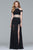 s10032 Two Piece Jeweled High Halter Chiffon Dress