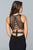 s10033 Two Piece Beaded Trim Jersey Dress