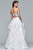 s10034 Floral Printed Jacquard Organza A-line Dress