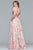 s10035 Two Piece Floral Embroidered A-line Dress