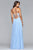 s10041 Beaded Deep V-neck Chiffon Dress