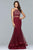 s10044 Sleeveless Two-Piece Tiered Mermaid Gown
