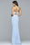 s10051 Deep V-Neck Full-Length Jersey Gown