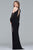 s10053 Cold Shoulder Haltered Jersey Gown