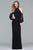 s10053 Cold Shoulder Haltered Jersey Gown