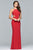 s10058 Halter Neck Sheath Jersey Gown
