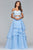 s10062 Beaded Off-Shoulder Two-Piece Organza Gown