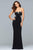 s10064 Floral Embroidered Sweetheart Evening Gown