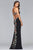 s10064 Floral Embroidered Sweetheart Evening Gown