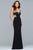 s10064 Floral Embroidered Sweetheart Evening Gown