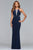 s10069 Lavish Halter Beaded Evening Gown