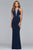 s10069 Lavish Halter Beaded Evening Gown