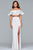 s10070 Two Piece Off-Shoulder Jersey Dress