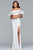 s10070 Two Piece Off-Shoulder Jersey Dress