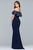 s10070 Two Piece Off-Shoulder Jersey Dress