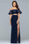 s10070 Two Piece Off-Shoulder Jersey Dress