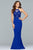 s10098 Embroidered Halter Sheath Dress