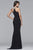 s10099 Pearl Beaded Halter Evening Dress