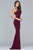 S10106 Sleek V-neck Jersey Sheath Dress