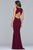 S10106 Sleek V-neck Jersey Sheath Dress