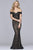 S10109 Lace Off-Shoulder Mermaid Dress With Train
