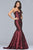 Faviana - Strapless Sweetheart Jacquard Mermaid Dress S10118 In Red