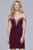 S10152 Metallic Appliqued Jersey Sheath Dress