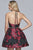 S10157 Halter Jacquard Organza A-line Dress
