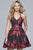 S10157 Halter Jacquard Organza A-line Dress
