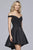 S10159 Applique Off-Shoulder A-line Cocktail Dress