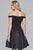S10159 Applique Off-Shoulder A-line Cocktail Dress