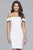 S10162 Off The Shoulder Jersey Cocktail Dress