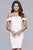 S10162 Off The Shoulder Jersey Cocktail Dress