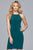 S10166 Strappy Halter Sheath Cocktail Dress